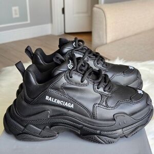 Balenciaga Triple S Sneaker- Black- Size 36